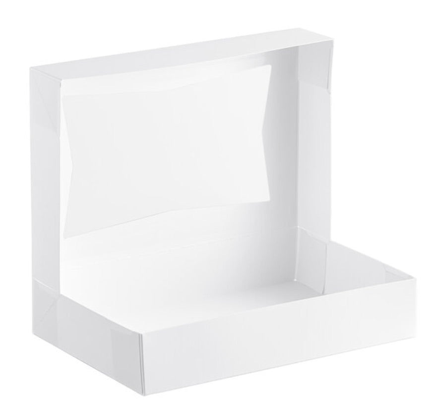White Auto-Popup Window Donut / Bakery Box - 10/Pack