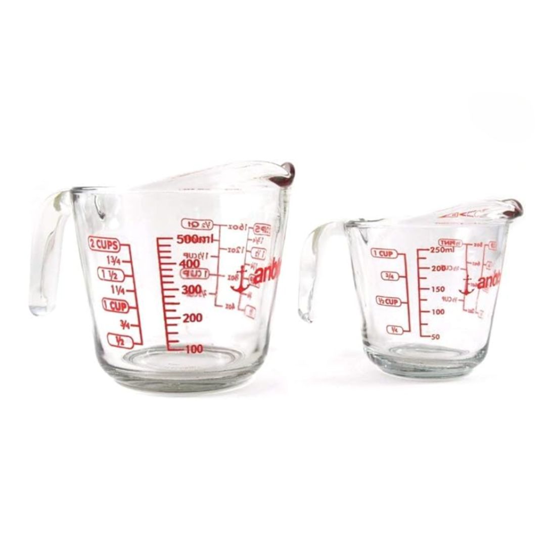 Anchor Hocking 2-Piece Glass Measuring Cup Set