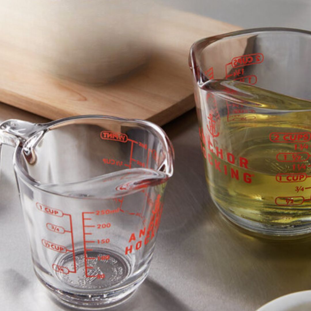 Anchor Hocking 2-Piece Glass Measuring Cup Set