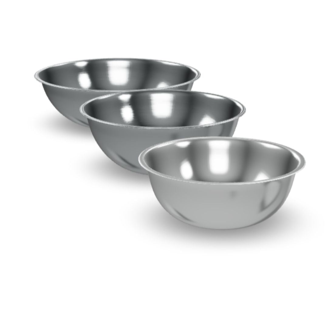 Stainless Steel Standard Mixing Bowl Set - 3/Set