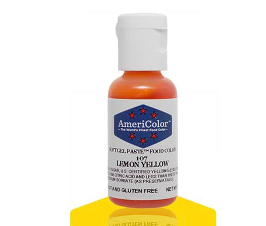 Americolor Lemon Yellow Soft Gel Paste Food Coloring, .75 oz.