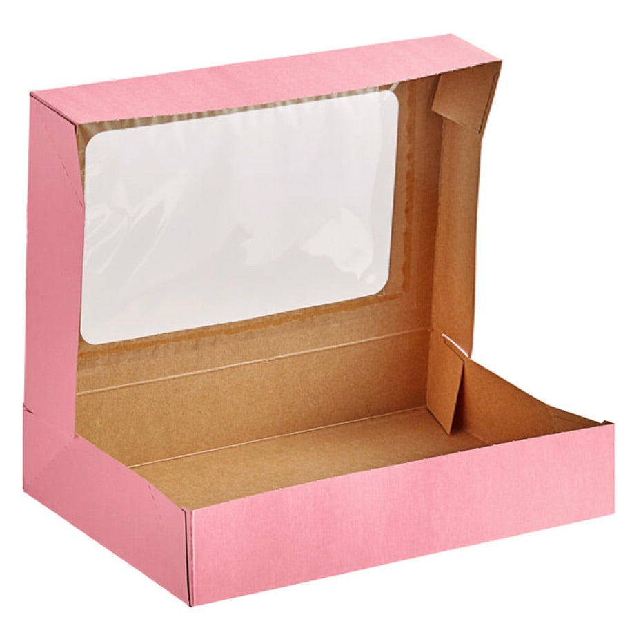 White Auto-Popup Window Donut / Bakery Box - 10/Pack