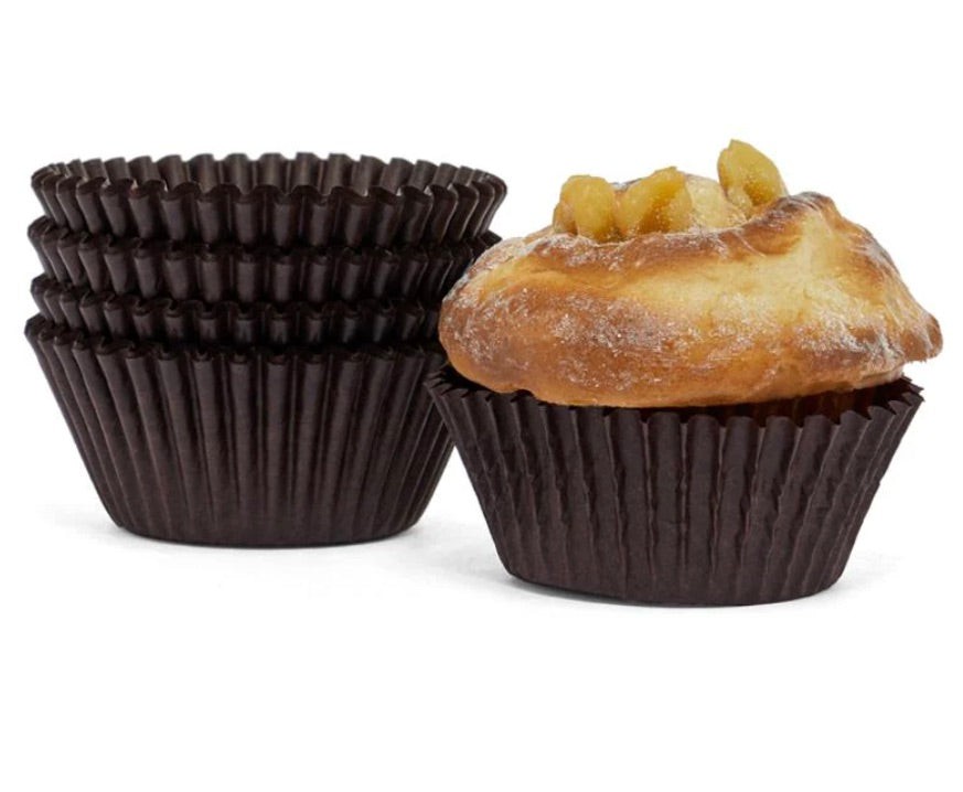 Chocolate Grease-Proof Cupcake Baking Cups-100 Count