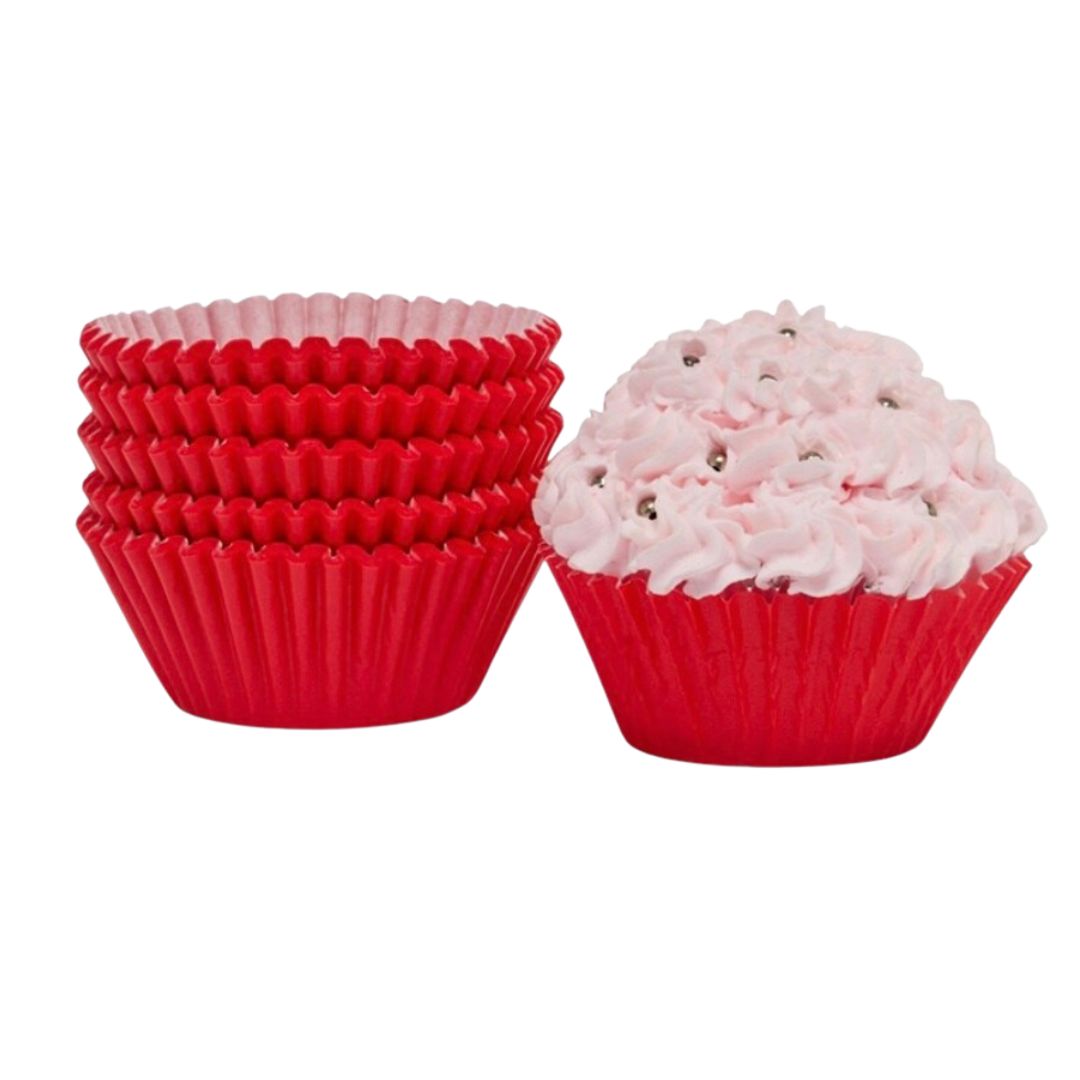 Red Grease-Proof Cupcake Baking Cups-100 Count