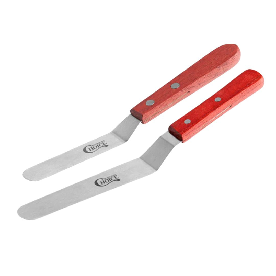 Offset Spatula with Wood Handle= Set of 2